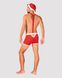 Чоловічий еротичний костюм Санта-Клауса Obsessive Mr Claus S/M, боксери на підтяжках, шапочка з помп SO7294 фото 4