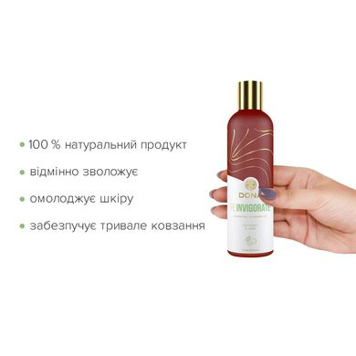 Натуральное массажное масло DONA Reinvigorate - Coconut & Lime (120 мл) с эфирными маслами SO2622 фото