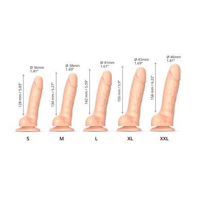 Реалістичний фалоімітатор Strap-On-Me Sliding Skin Realistic Dildo Vanille - S, ефект рухливої шкіри SO6251 фото