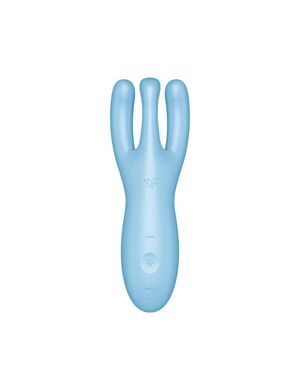 Клиторальный смарт вибратор Satisfyer Threesome 4 Blue с тремя пальчиками SO6081 фото