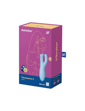 Клиторальный смарт вибратор Satisfyer Threesome 4 Blue с тремя пальчиками SO6081 фото