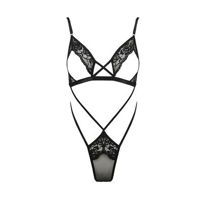 Боді монокіні з відкритими грудьми DIABOLINA BODY black L/XL - Passion PS25801 фото