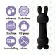 Мінівібратор FeelzToys Mister Bunny Black з двома насадками SO4438 фото 5