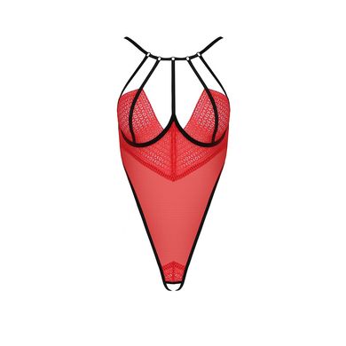 Боді з високим вирізом стегна AKITA BODY red L/XL - Passion Exclusive PS24201 фото