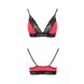 Еластичний топ з мереживом Passion PS001 TOP red-black, size L SO4183 фото 4