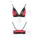 Еластичний топ з мереживом Passion PS001 TOP red-black, size L SO4183 фото 5