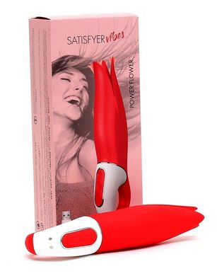 Мощный вибратор Satisfyer Vibes Power Flower с нежными трепещущими лепестками, 12 режимов работы SO2204 фото