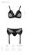 Комплект білизни Passion NESSY SET S/M black, бюстгальтер, пояс для панчіх, стрінги SO8458 фото 7