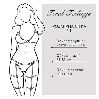 Гартери Feral Feelings - Belt Briefs, трусики, натуральна шкіра, колір червоний SO3446 фото