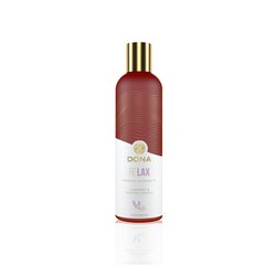 Натуральное массажное масло DONA Relax - Lavender & Tahitian Vanilla (120 мл) с эфирными маслами SO2623 фото