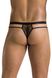 Чоловічі прозорі стринги Passion 029 Thong Collin XXL/XXXL Black, сітка SO7560 фото 2