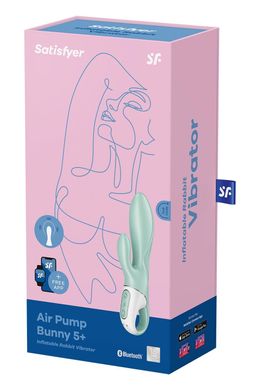 Смарт вібратор-кролик Satisfyer Air Pump Bunny 5+, надувається SO6718 фото