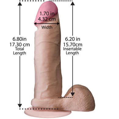 Фаллоимитатор Doc Johnson The Realistic Cock 6 inch White - ULTRASKYN, Vack-U-Lock, диаметр 4,3см SO1550 фото