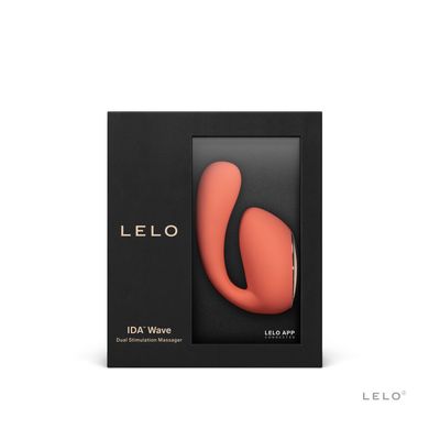 Смарт-вібратор LELO Ida Wave Coral Red, вагінально-кліторальний, технологія WaveMotion, 2 мотори SO8077 фото