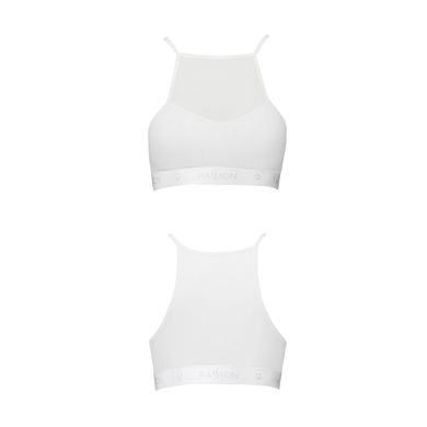 Спортивний топ з прозорою вставкою Passion PS006 TOP white, size L SO4243 фото