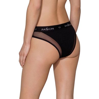 Трусики з прозорою вставкою Passion PS002 PANTIES black, size S SO4193 фото