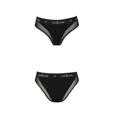 Трусики з прозорою вставкою Passion PS002 PANTIES black, size S SO4193 фото