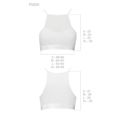 Спортивний топ з прозорою вставкою Passion PS006 TOP white, size M SO4244 фото