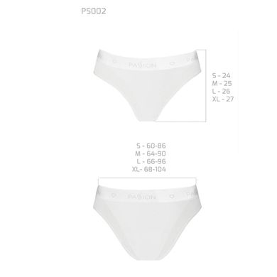 Трусики з прозорою вставкою Passion PS002 PANTIES white, size L SO4195 фото