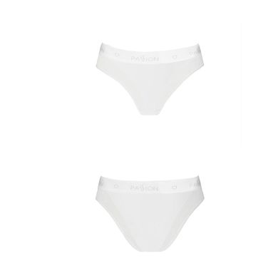 Трусики з прозорою вставкою Passion PS002 PANTIES white, size L SO4195 фото