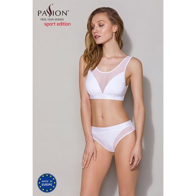 Трусики з прозорою вставкою Passion PS002 PANTIES white, size L SO4195 фото