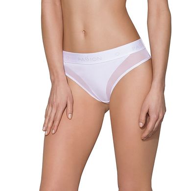 Трусики з прозорою вставкою Passion PS002 PANTIES white, size L SO4195 фото