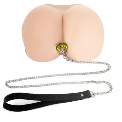 Металева анальна пробка Art of Sex Metal Anal Plug with Leash size L з повідцем SO6178 фото