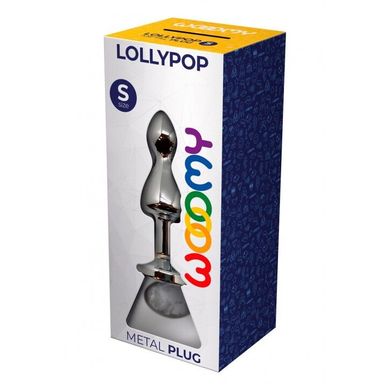 Металева анальна пробка Wooomy Lollypop Double Ball Metal Plug S, діаметр 2,8 см, довжина 8,5 см SO7417 фото