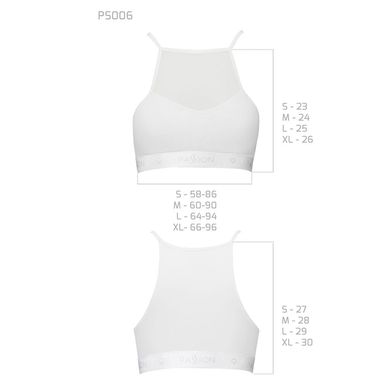 Спортивный топ с прозрачной вставкой Passion PS006 TOP white, size XL SO4246 фото