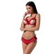 Комплект білизни CHERRY SET OpenBra red L/XL - Passion Exclusive: відкритий ліф, трусики-спідничка PS25507 фото 1