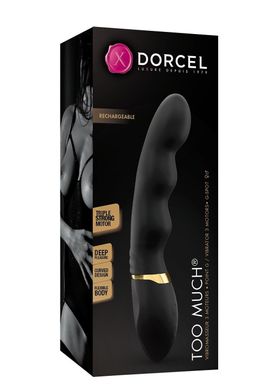 Вібратор ультрастимулювальний Dorcel Too Much Rechargeable Black, гнучкий і потужний, 3 вібромотори SO3088 фото