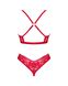 Комплект білизни Obsessive Lacelove cupless 2-pcs set XS/S Red, відкритий доступ, відкриті груди SO8652 фото 4