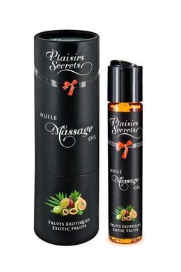 Массажное масло Plaisirs Secrets Exotic Fruits (59мл) с афродизиаками съедобное, подарочная упаковка SO1839 фото