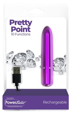 Вибропуля PowerBullet - Pretty Point Rechargeable Bullet Purple SO5565 фото