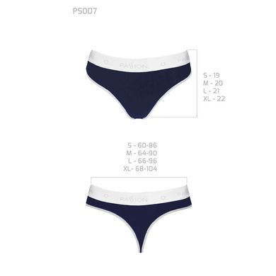 Спортивні трусики-стрінги Passion PS007 PANTIES navy blue, size XL SO4254 фото