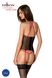 Корсет з пажами PassionSATARA CORSET L/XL red, стрінги, мереживо, застібки спереду та ззаду SO8478 фото 2