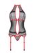 Корсет з пажами PassionSATARA CORSET L/XL red, стрінги, мереживо, застібки спереду та ззаду SO8478 фото 3