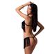 Комплект білизни KASSANDRA SET OpenBra black S/M - Passion Exclusive: ліф з бахроми, трусики-спідниц PS26302 фото 2