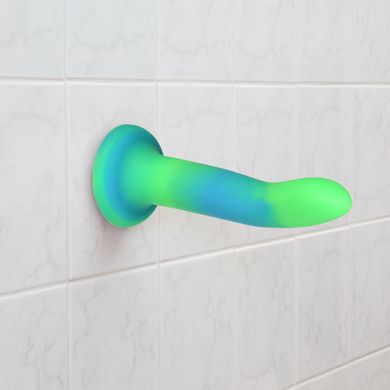 Светящийся в темноте фаллоимитатор ADDICTION Rave 8″ Glow in the Dark Dildo Blue Green, 20,3 см SO6849 фото