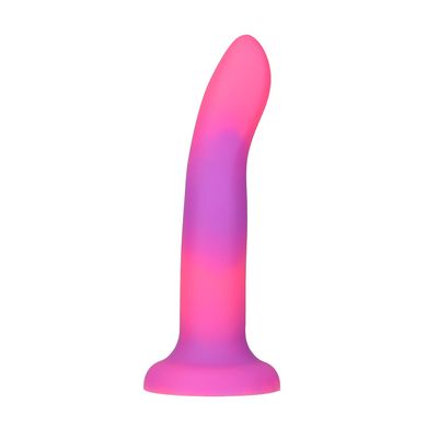 Фалоімітатор, що світиться в темряві, ADDICTION Rave 8″, Glow in the Dark Dildo Pink Purple, 20,3 см SO6850 фото