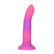 Фалоімітатор, що світиться в темряві, ADDICTION Rave 8″, Glow in the Dark Dildo Pink Purple, 20,3 см SO6850 фото 1