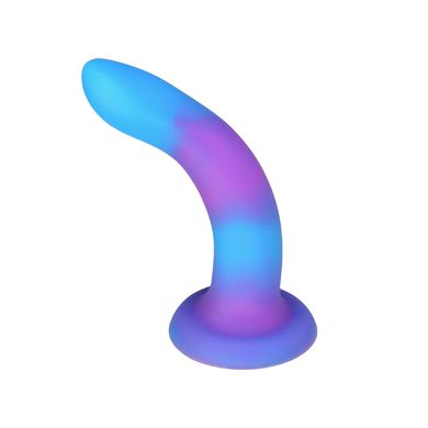 Светящийся в темноте фаллоимитатор ADDICTION Rave 8″ Glow in the Dark Dildo Blue Purple, 20,3 см SO6851 фото