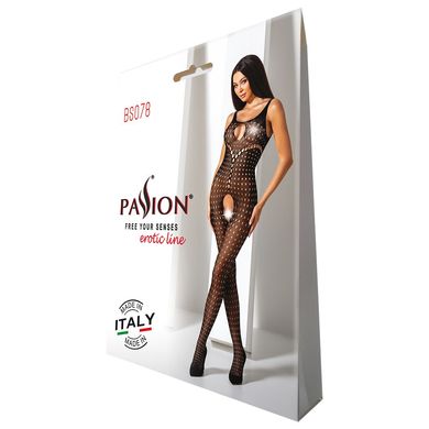 Бодістокінг з доступом до інтимних місць Passion BS078 black SO4723 фото