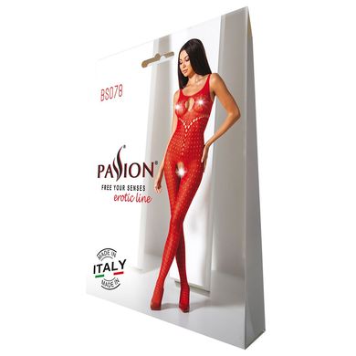 Бодістокінг з доступом до інтимних місць Passion BS078 red SO4724 фото