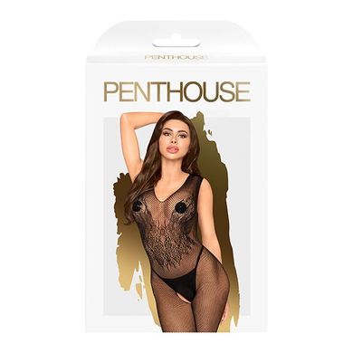 Бодістокінг з візерунком у вигляді крил та метелика Penthouse - Wild catch black S/L SO4399 фото