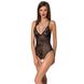 Боді з ажурним декором та відкритим кроком Ursula Body black L/XL — Passion SO5829 фото 1