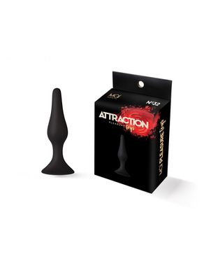 Анальна пробка на присосці MAI Attraction Toys №32 Black, довжина 10,5 см, діаметр 2,5 см SO4624 фото