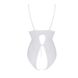 Боді з ажурним декором та відкритим кроком Ursula Body white L/XL — Passion SO5832 фото 4