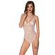 Боді з ажурним декором та відкритим кроком Ursula Body white S/M — Passion SO5833 фото 1