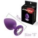 Анальна пробка з кристалом MAI Attraction Toys №47 Purple, довжина 7см, діаметр 2,8 см SO4625 фото 2